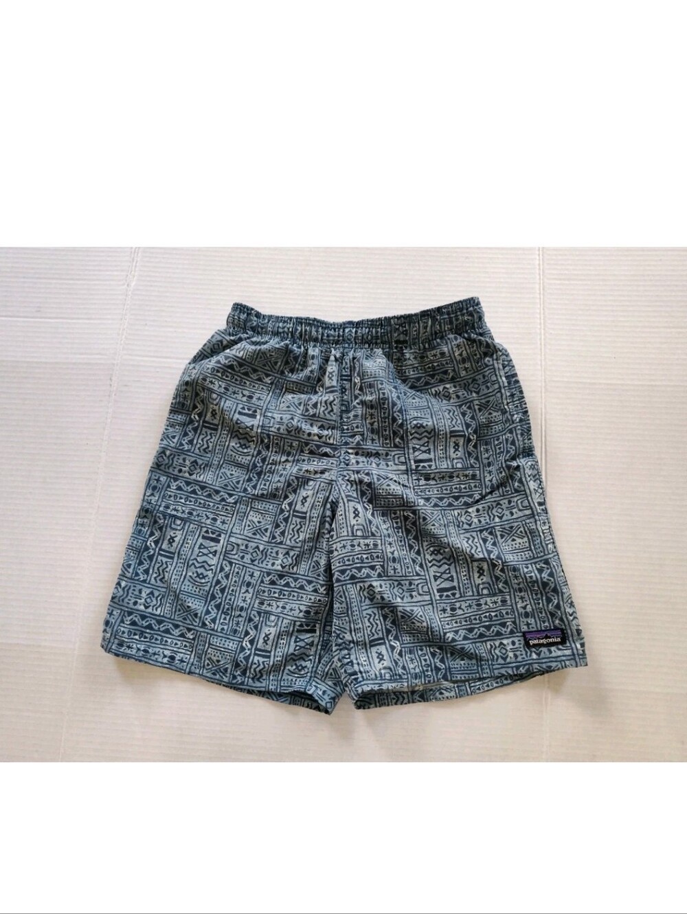 Patagonia Boys Baggies Swim Shorts Trunks Size L (12)  Blue with Pockets